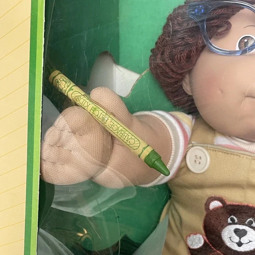 Vintage‎ 1984 Coleco Cabbage Patch Kids Boy Doll with Teeth Glasses Holds Crayon